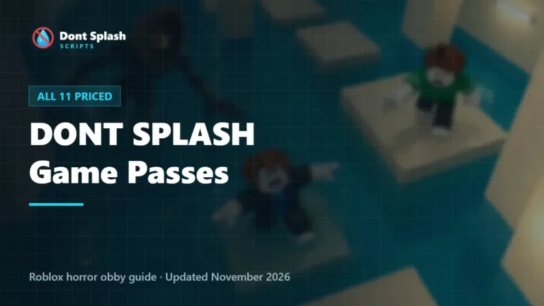 DONT SPLASH game passes and prices