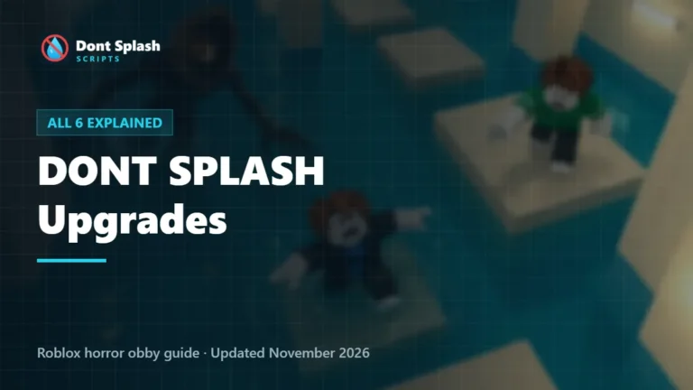 DONT SPLASH upgrades guide